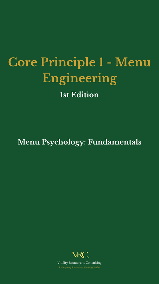 Menu Engineering Blueprint: Core Principle 1
