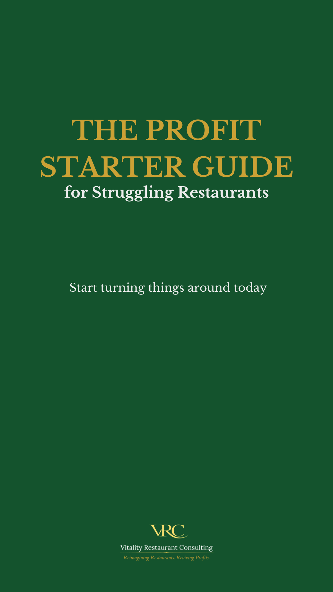 The Profit Starter Guide for Struggling Restaurants